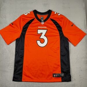 Nike / NFL On Field, Russell Wilson #3, Orange Denver Broncos Jersey